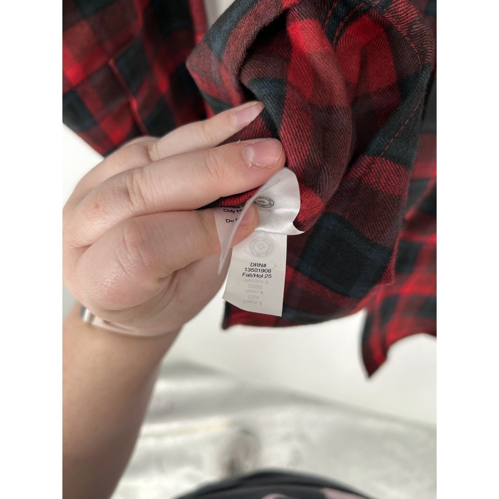 Eddie Bauer Excavation 3.0 Flannel Shirt Mens TM Medium Tall Red Plaid Button Up - Picture 11 of 11
